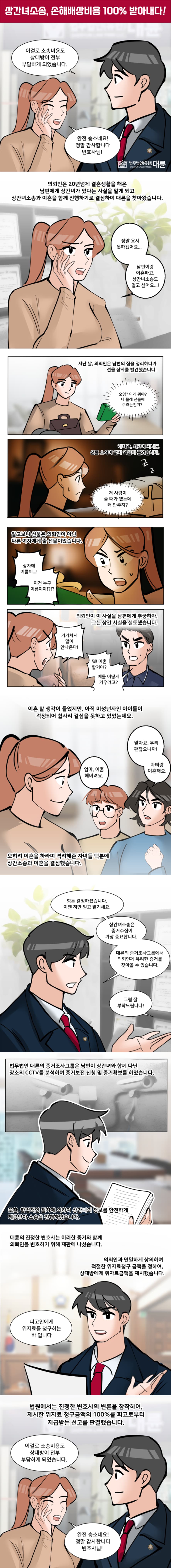 상간녀소송 위자료, 변호사 도움으로 기간 내 증거 확보하여 승소