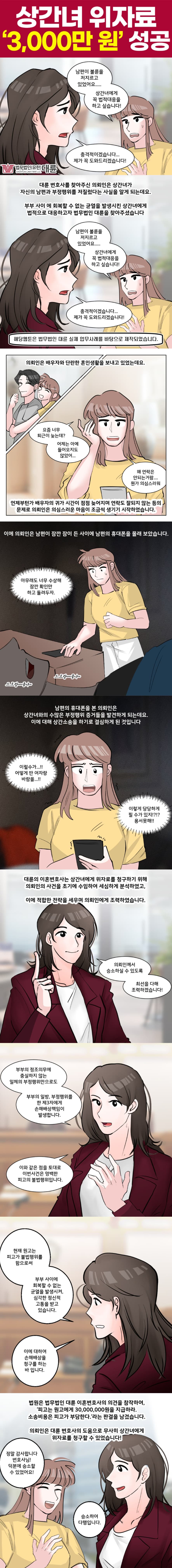 대구상간녀소송변호사, 위자료 3000만원 받아낸 전략은